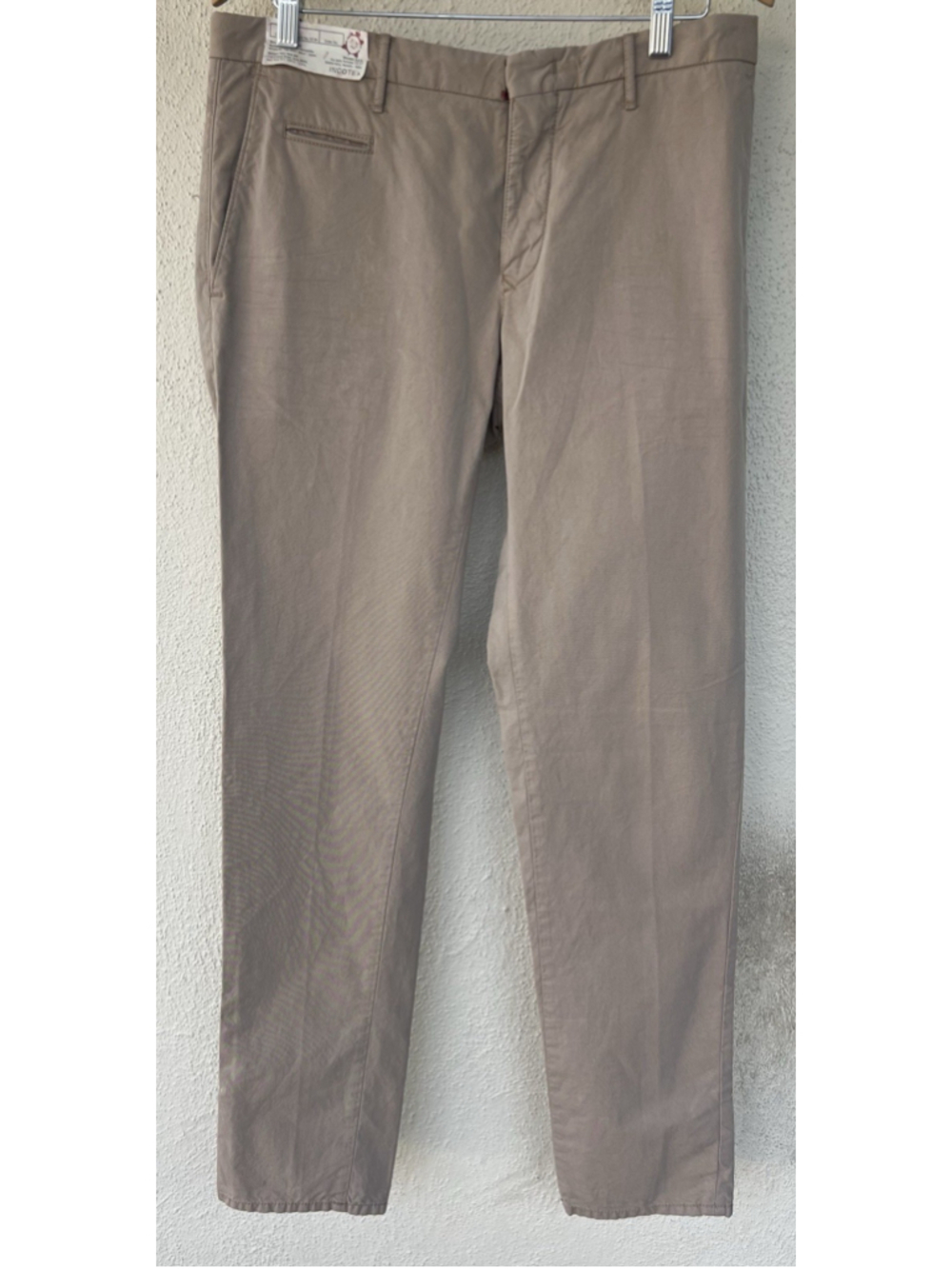 New Incotex Incochino Khaki Chino Slacks Casual Cotton Pants Men’s Size 35